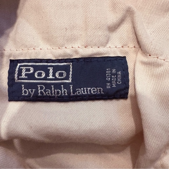 NWT, Men's Y2K Polo Ralph Lauren Chino Drawstring Shorts Distressed Red, Sz 36 - Picture 11 of 14